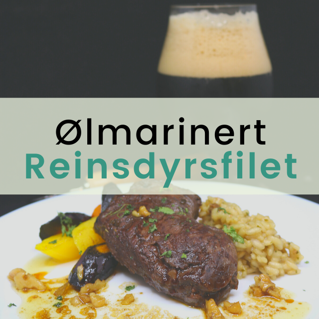 Ølmarinert reinsdyrsfilet med sopprisotto