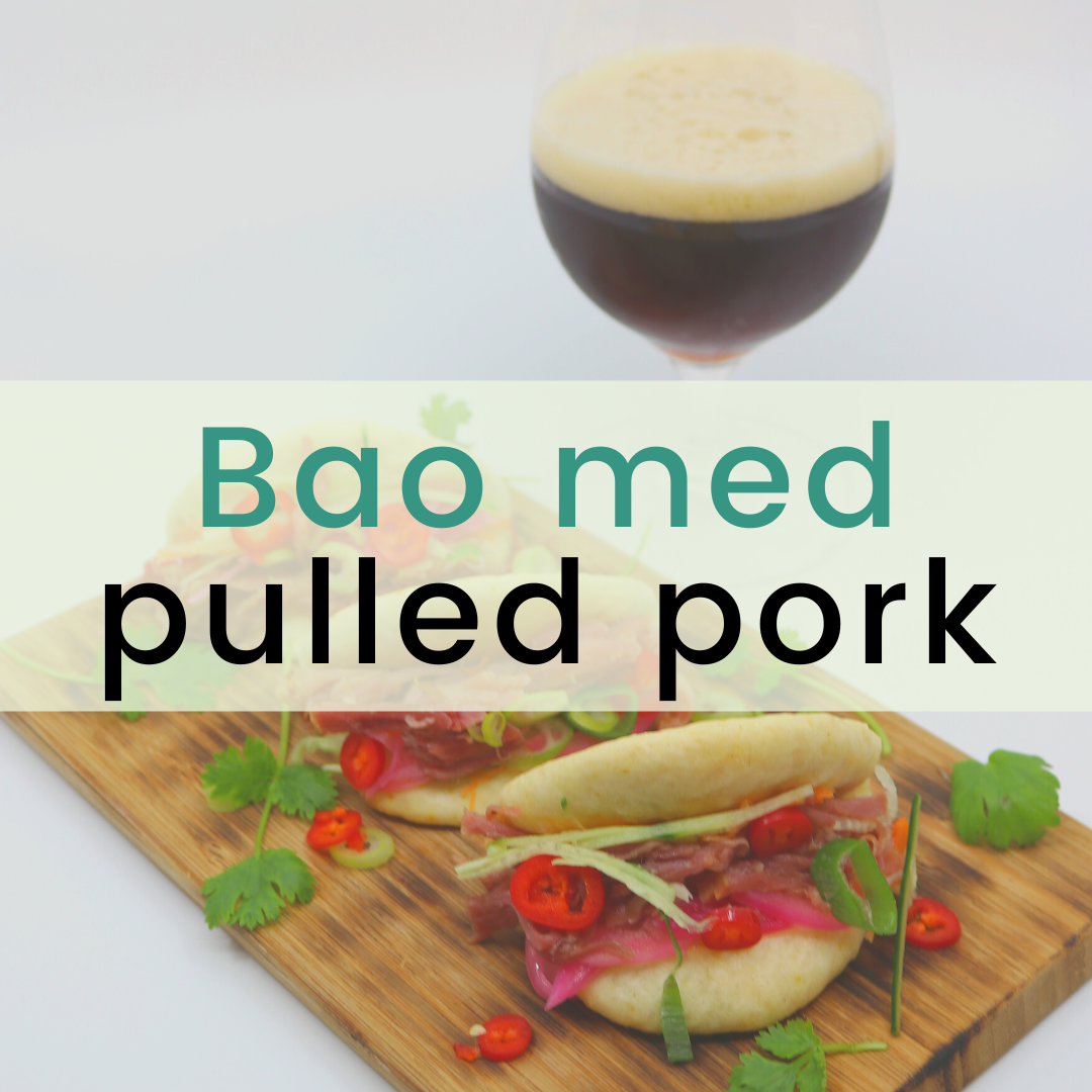 Bao med ølbraisert pulled pork