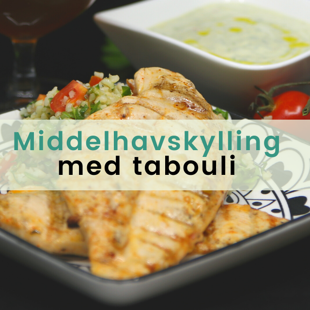 Grillet middelhavskylling med tabouli